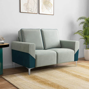 Boston 2 Seater Sofa (Grey & Blue)