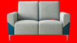 Boston 2 Seater Sofa (Grey & Blue)