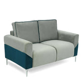 Boston 2 Seater Sofa (Grey & Blue)